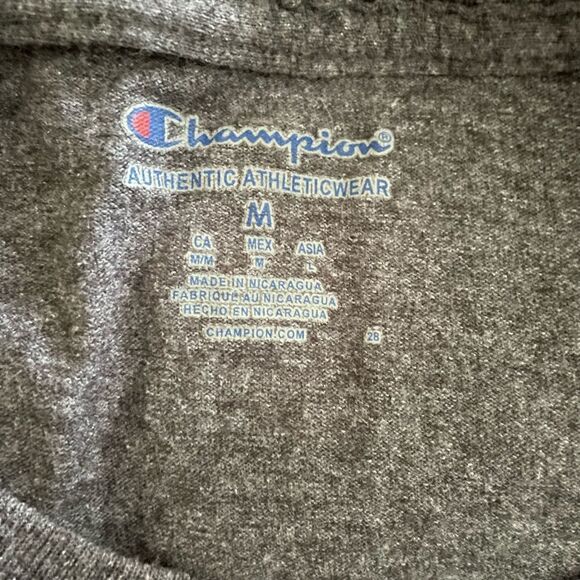 Quinnipiac University Gray Short Sleeve Champion Tee Shirt Adult Medium - Picture 3 of 3